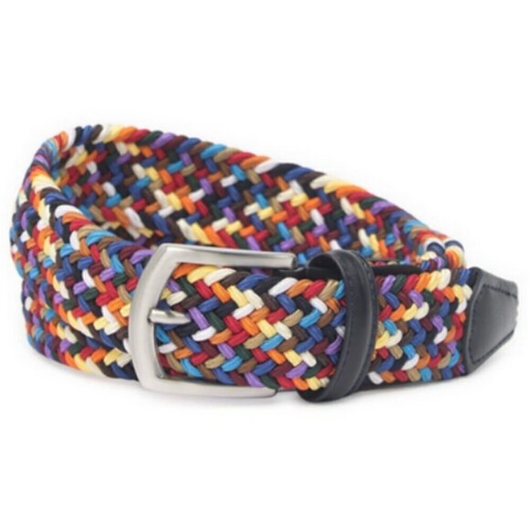 ANDERSON'S Paracord Woven Belt ~ Classic Rainbow 42 NWT - Picture 1 of 14